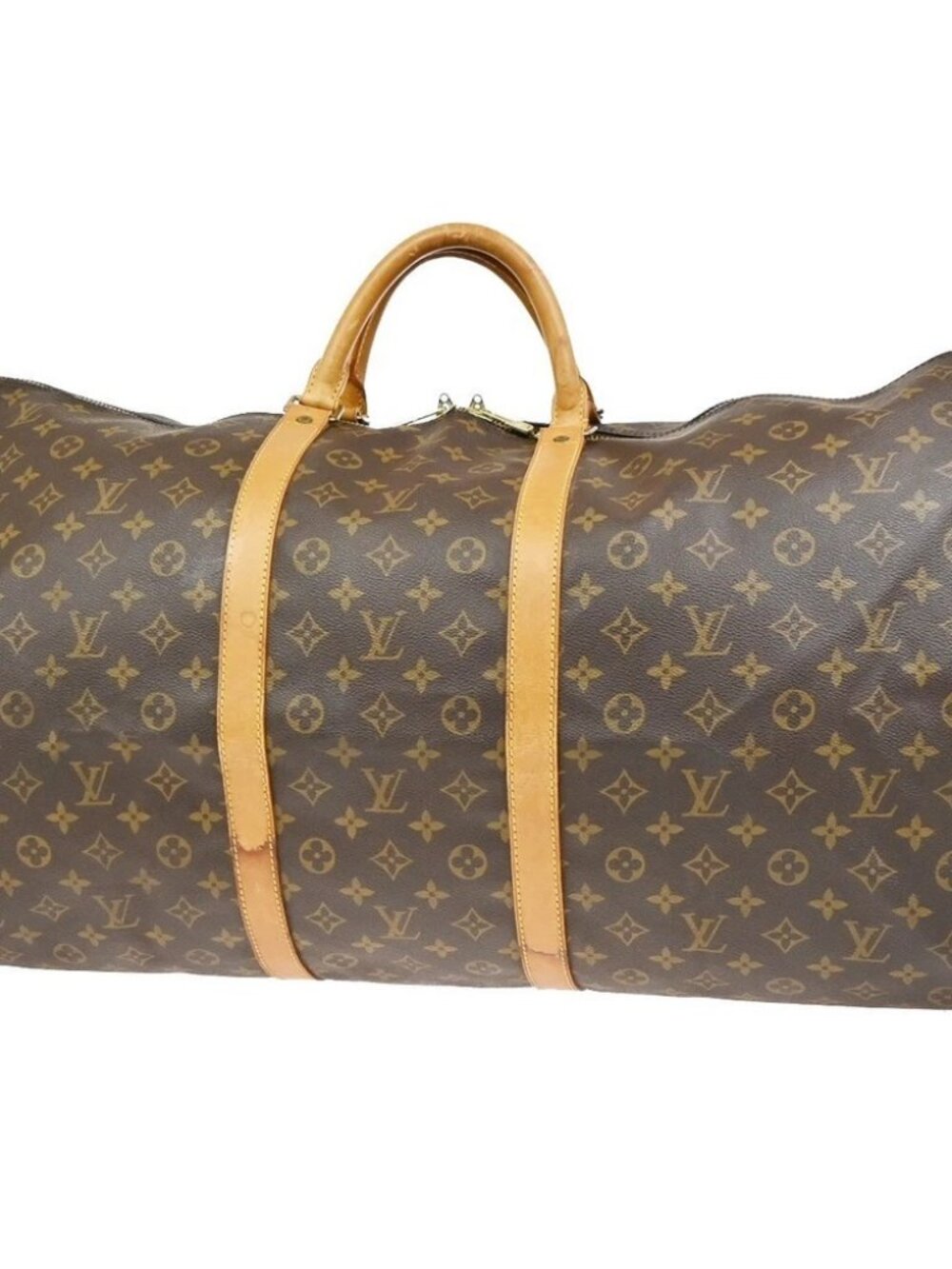 LOUIS VUITTON Keepall 60 Travel Hand Bag Monogram Leather Brown